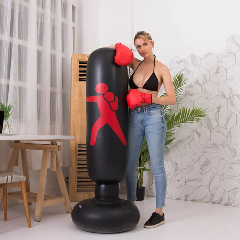 Inflatable Standing Boxing Bag Heavy Duty Training Boxing Bag Fitness Training Exercise